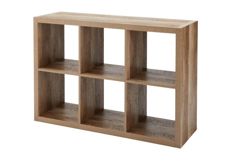 Fraser 6-Cube Storage Organizer, Bookcase/Bookshelf, Light Oak Finish H8O5