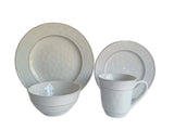 Gablehurst Stoneware Dinnerware Set with Mugs, Serves 4, 16-pc, Cream Reactive Glaze I0A5 - product image 6