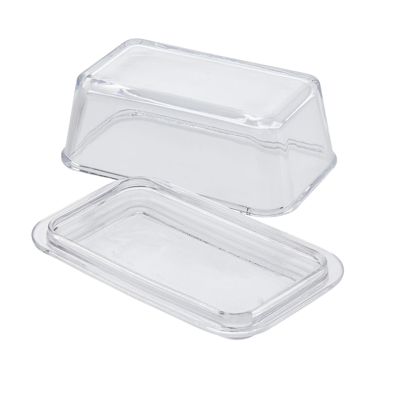 Glass Butter Dish, 1-lb Butter Capacity, With Lid, Dishwasher Safe Q5Z2