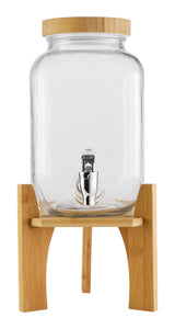Glass Drink Dispenser, 4-L, with Bamboo Stand & Lid K7S8 - product image 2