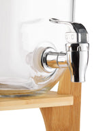 Glass Drink Dispenser, 4-L, with Bamboo Stand & Lid K7S8 - product image 4