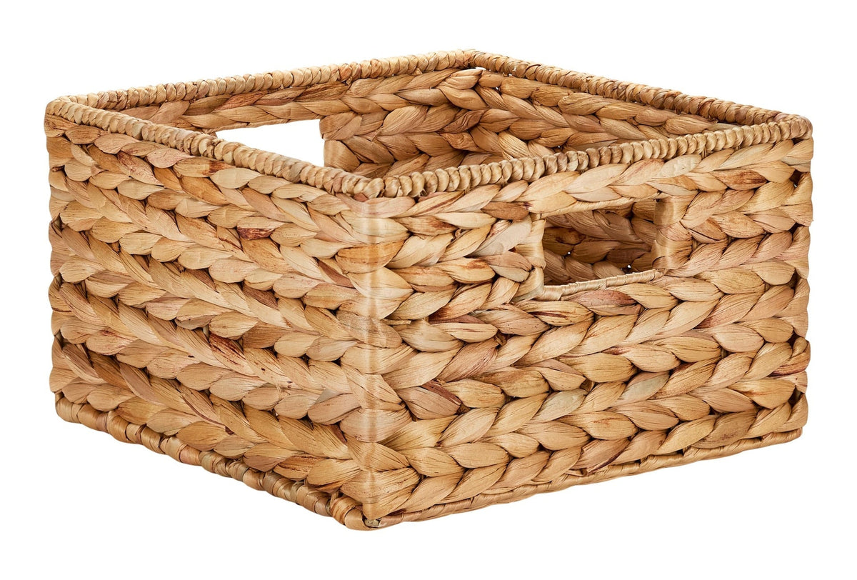 Hazel Square Woven Water Hyacinth Storage Basket D7C4 - product image 1