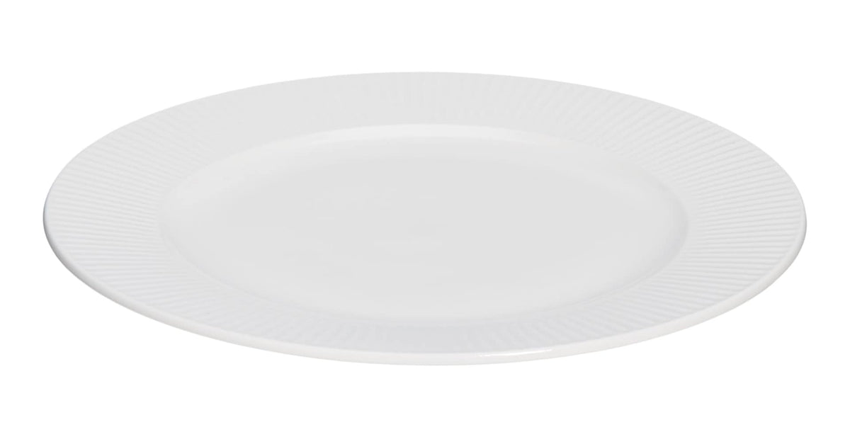 Highbury Ribbed New Bone Dinner Plate, 1-pc, White P5L2 - product image 1