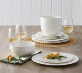 Highbury Ribbed New Bone Dinnerware Set, Serves 4, 12-pc, White C2Y2 - product image 6