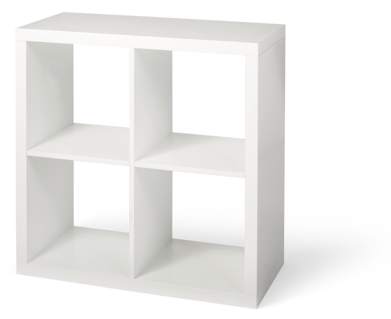 Invermere 4-Cube Storage Organizer, Bookcase/Bookshelf, White A0C5