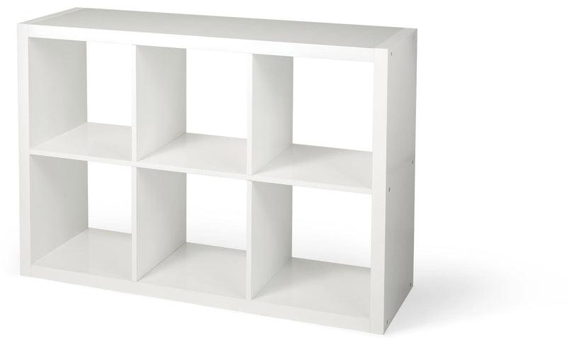 Invermere 6-Cube Storage Organizer, Bookcase/Bookshelf, White H0P1