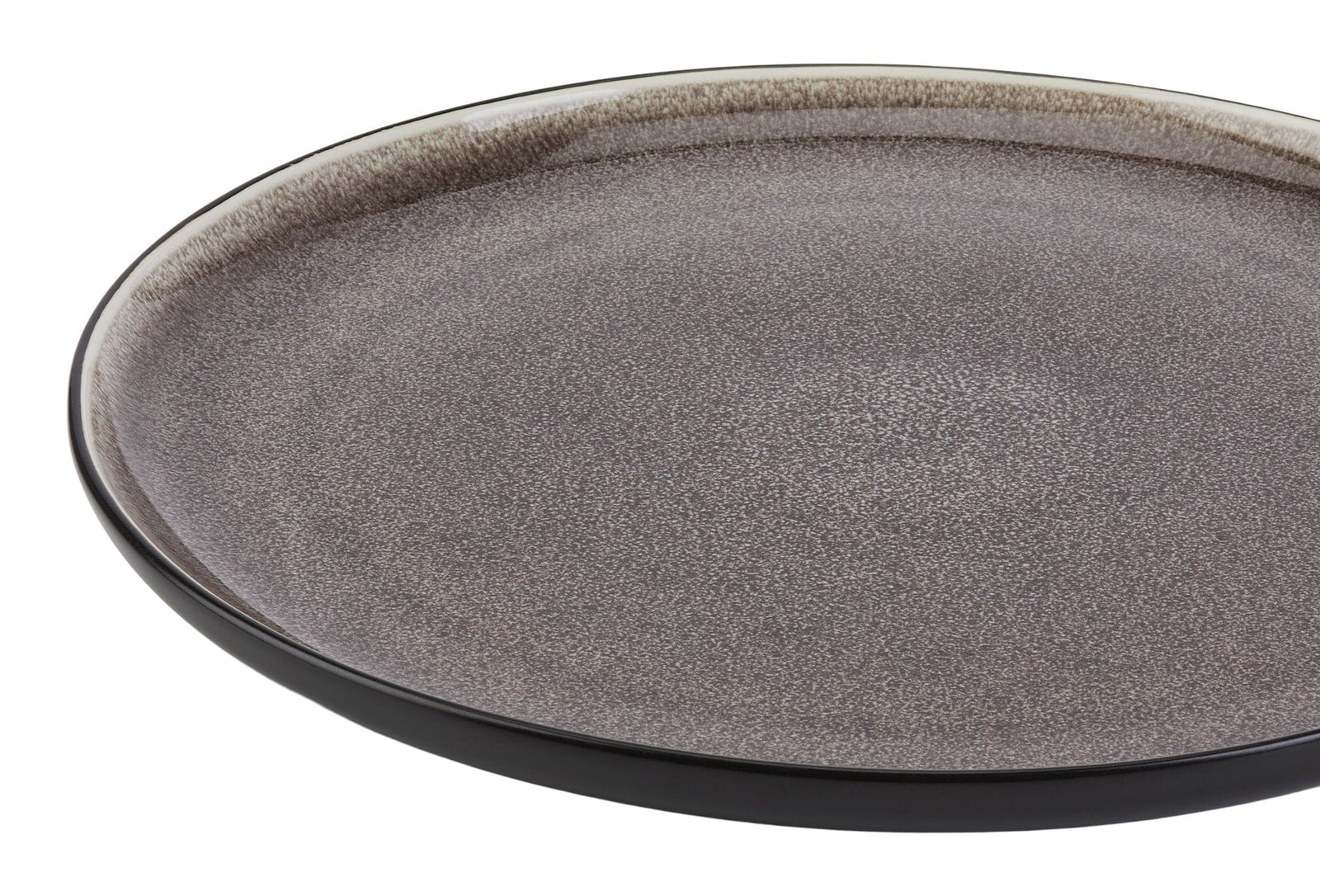 Kenway Stoneware Dinnerware Set, Serves 4, 16-pc, Matte Black & Taupe Reactive Glaze F9N4 - product image 3