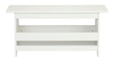 Kya Wooden Entryway Bench with Storage Rack, White B6G2 - product image 1