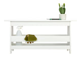 Kya Wooden Entryway Bench with Storage Rack, White B6G2 - product image 2