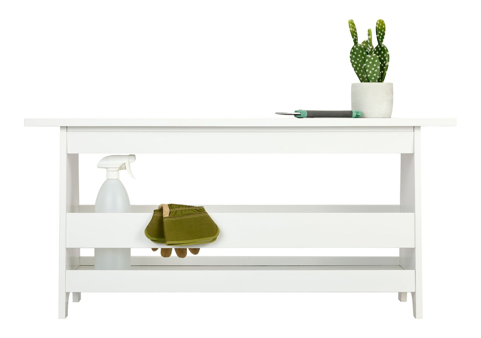 Kya Wooden Entryway Bench with Storage Rack, White B6G2 - product image 2