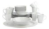 Lauren 34pc Porcelain Dinnerware Set, Serves 8, White E0D1 - product image 1