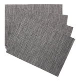 Lurex Rectangle Textilene Woven Placemat, Gunmetal, 13-in x 18-in, 4-pk C9V2 - product image 1