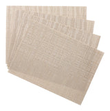 Lurex Rectangle Textilene Woven Placemat, Prosecco, 13-in x 18-in, 4-pk U4N8 - product image 1