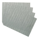 Lurex Rectangle Textilene Woven Placemat, Sage, 13-in x 18-in, 4-pk E3B2 - product image 1