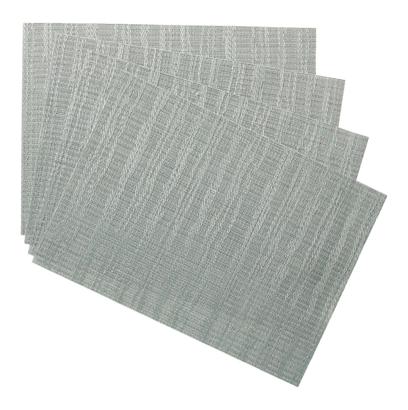 Lurex Rectangle Textilene Woven Placemat, Sage, 13-in x 18-in, 4-pk E3B2