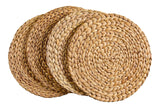 Natural Round Paper Placemat/Charger, Beige, 4-pk Z2P4 - product image 1