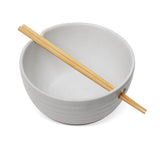 Noodle Bowl with Chopsticks Set, Serves 2, 4-pc, White O7C5 - product image 5