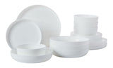 Opal Tempered Glass Modern Coupe Dinnerware Set, Serves 4, 16-pc R1D4 - product image 1