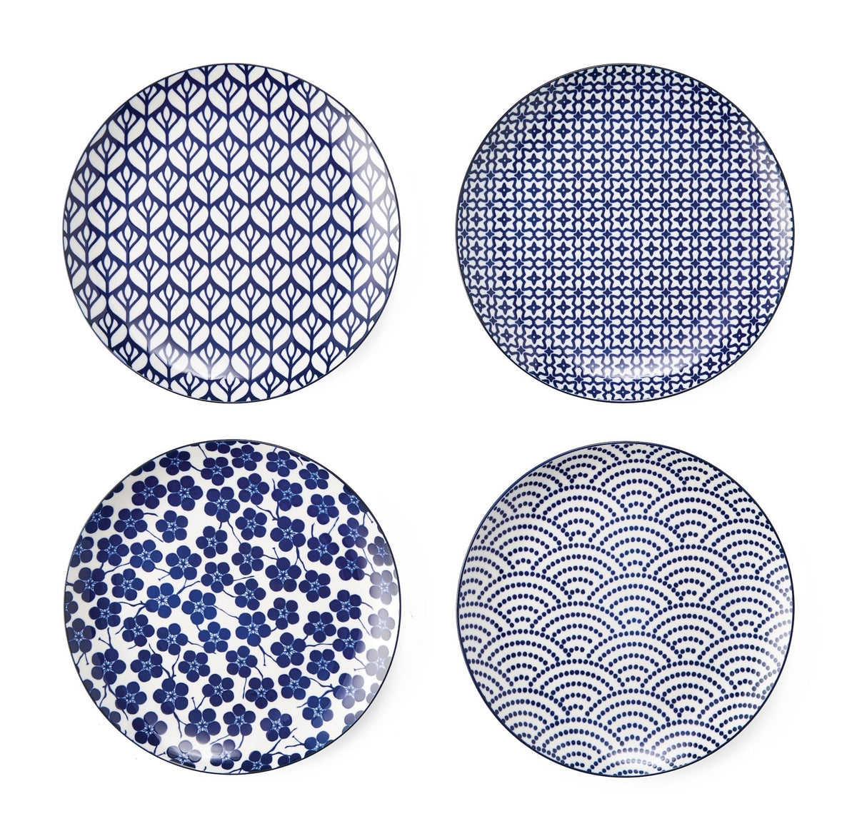 Patterned Porcelain Side Plates Serveware Set, 4-pk Q8S6 - product image 1