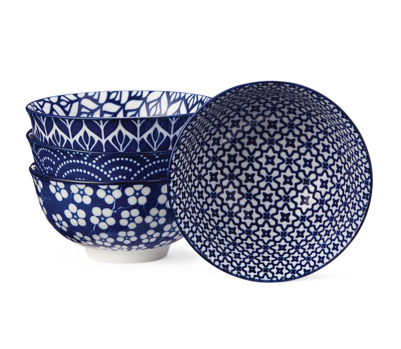 Patterned Porcelain Soup Bowl Set, 4-pk J2O2