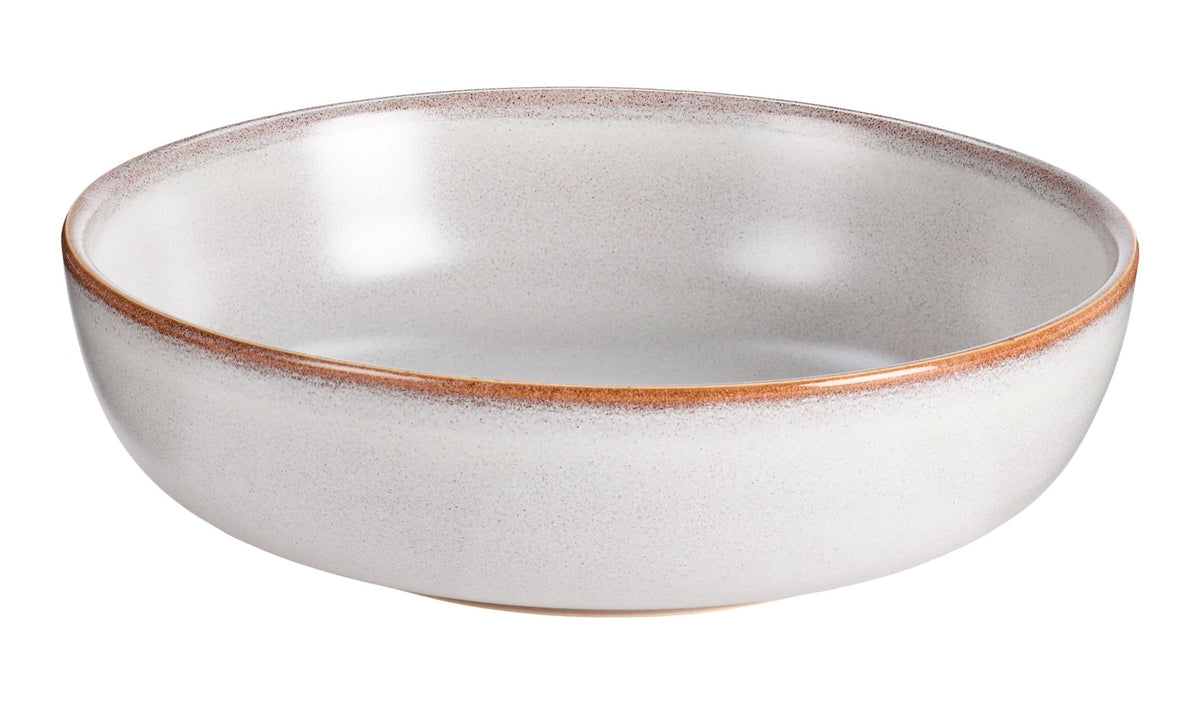 Reactive Glaze Dinner Bowl, 1-pc, White with Reactive Glaze J5S9 - product image 1