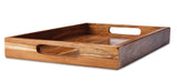 Rectangular Wood Serving Tray with Round Handles, 18-in K4R5 - product image 1