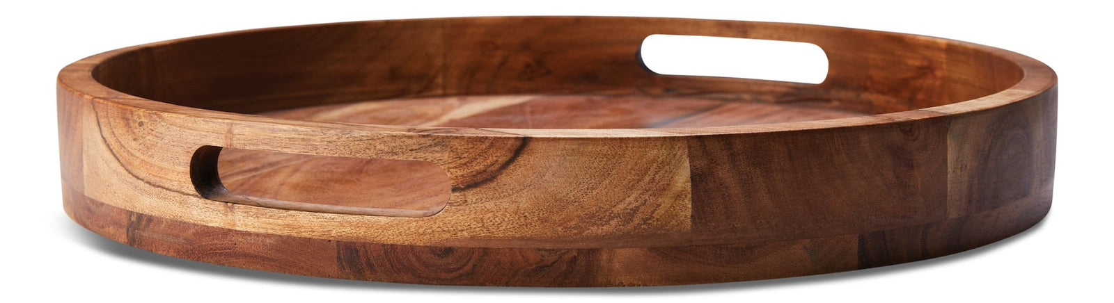 Round Wood Serving Tray with Cut-Out Handles, 16-in N8G9 - product image 1