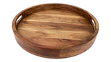 Round Wood Serving Tray with Cut-Out Handles, 16-in N8G9 - product image 2