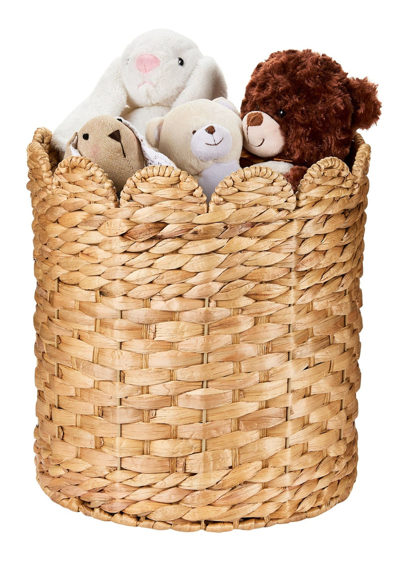 Sadie Woven Tall Water Hyacinth Storage Basket G1K9