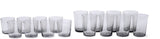 Smoked Glassware Tumbler Set, 13 oz & 19 oz, 16-pc I5B5 - product image 1