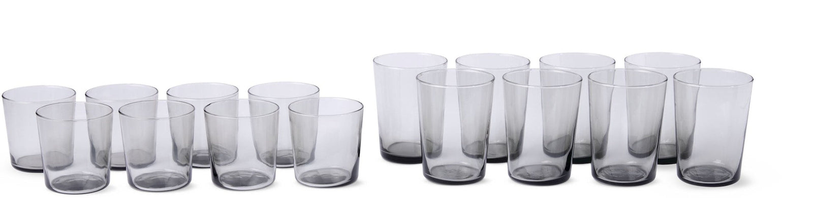 Smoked Glassware Tumbler Set, 13 oz & 19 oz, 16-pc I5B5 - product image 1