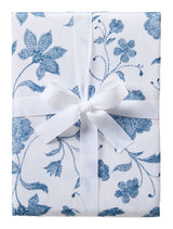 Spill Resistant Floral Print Table Cloth, Blue/White, 60-in x 104-in J0C2 - product image 1