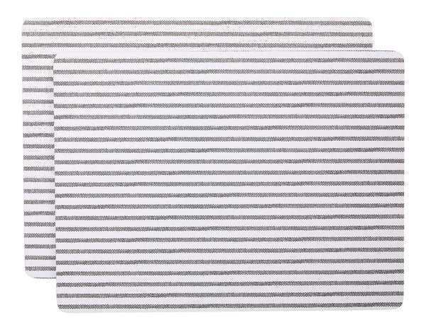 Striped Rectangle Cork Placemat Set, Multi-Coloured, 11-in x 15-in, 2-pk C1Q6