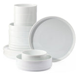 Tate Modern Edge Porcelain Dinnerware Set, Serves 4, 16-pc, White T5D7 - product image 1