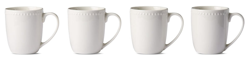 Whitworth Porcelain Mug Set, White, 4-pk Y8N5
