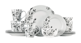 Wild Rose Porcelain Dinnerware Set, Serves 4, 16-pc, White C6B1 - product image 1