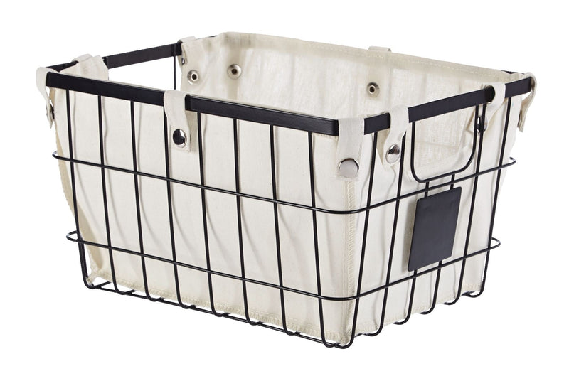 Wren Rectangular Wire & Fabric Basket, Assorted Sizes O2H3