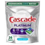 Platinum Action Pacs Dishwasher Detergent, Fresh Scent, 26-ct Q6H2 - product image 1