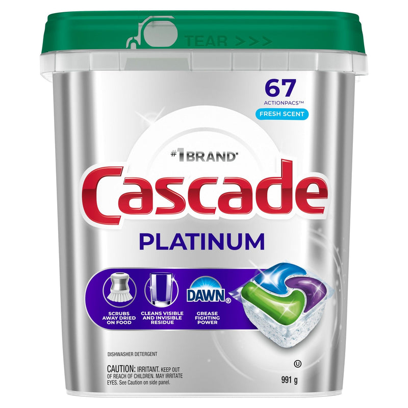 Platinum ActionPacs Dishwasher Detergent Pods, Fresh, 67 Count J7M7