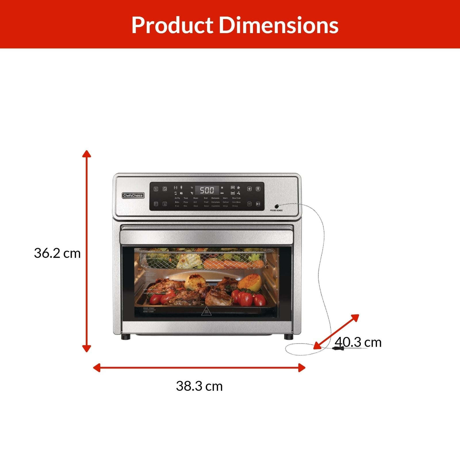 Performance Digital Air Fryer with Smart Probe, 26-qt O3D6 - product image 3