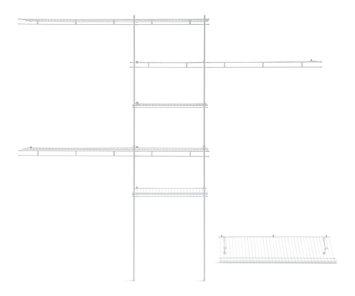 Deluxe Shelf & Rod Closet Organizer System Kit, 5-ft x 8-ft E5B6 - product image 1