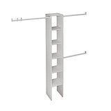 Expandable Closet Organizer Kit with 3-Closet Rod, White, 12-in C8Z7 - product image 1