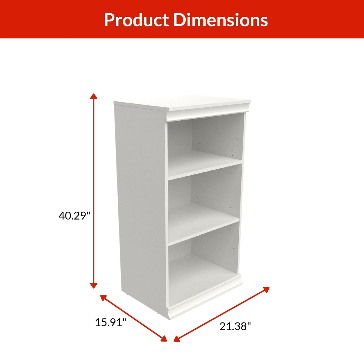 Modular Stackable Closet Storage Shelf Unit, White K4R7 - product image 4