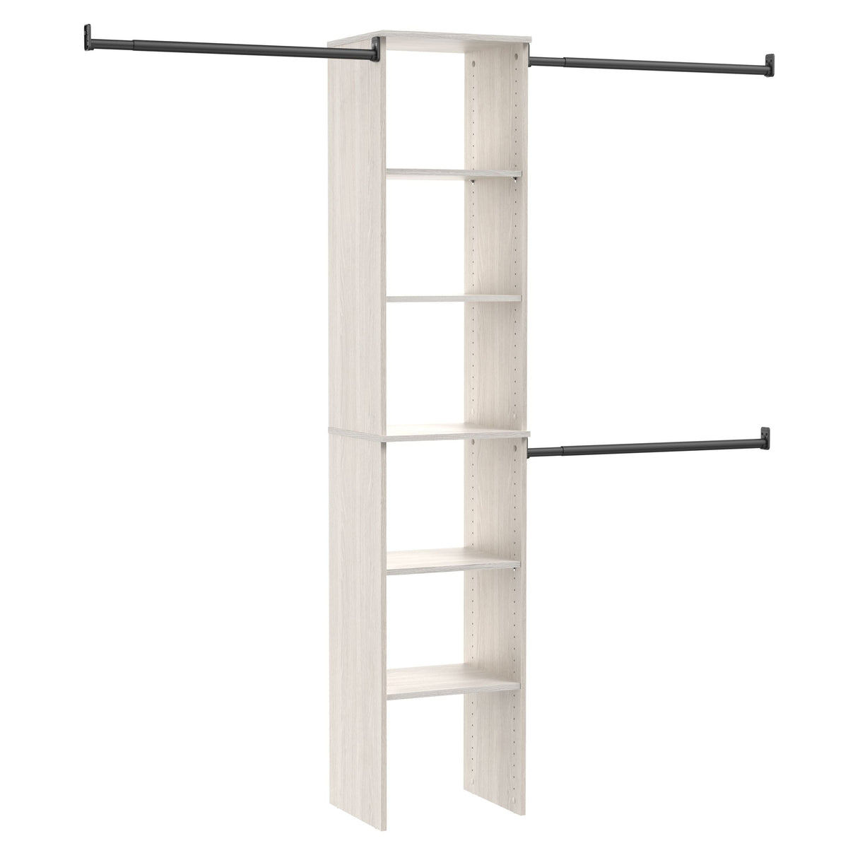 Suite Symphony Laminate Wood Tower Starter Kit with Rods, White Timber, 16-in X4C0 - product image 1