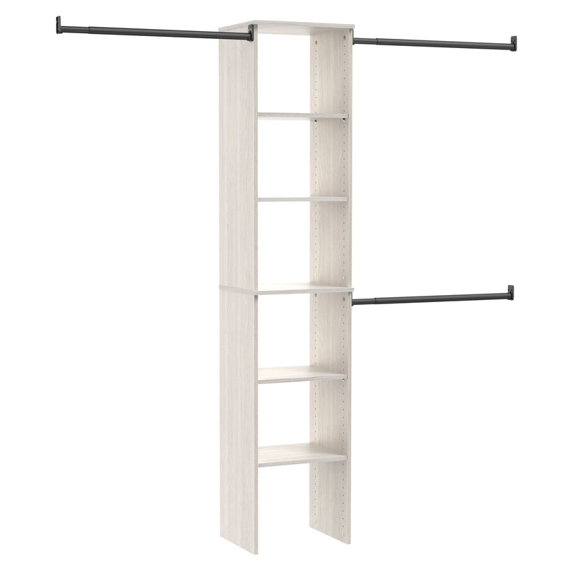 Suite Symphony Laminate Wood Tower Starter Kit with Rods, White Timber, 16-in X4C0