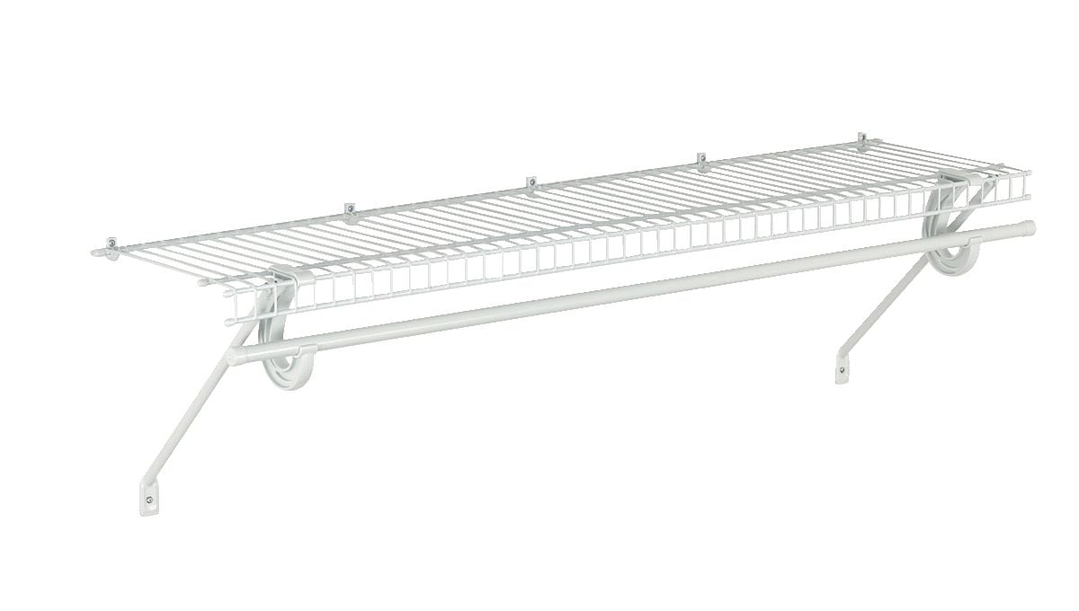 Superslide Wall Shelf Kit with Installation Hardware, 4-ft x 12-in O6T3 - product image 1