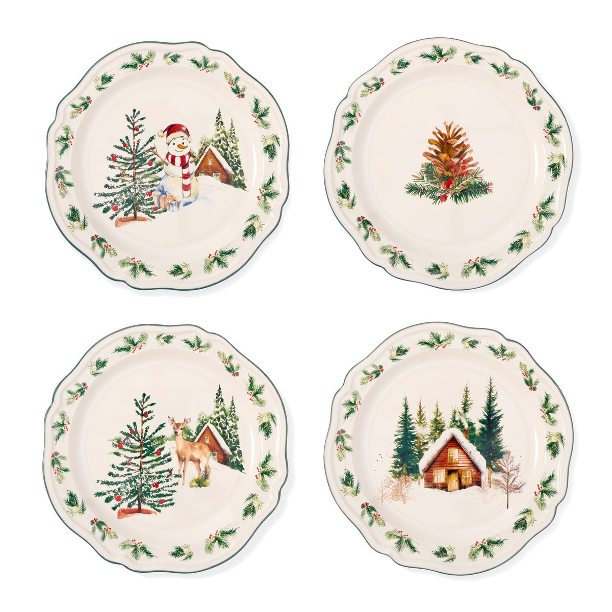 Home 15-cm Winter Berry Appetizer Plates, 4-pk E7J1 - product image 1