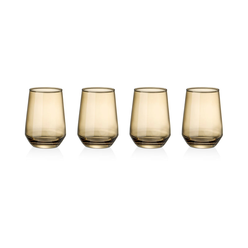 Home Harvest-Coloured Stemless Wine Glass Set, 4-pk W2M9