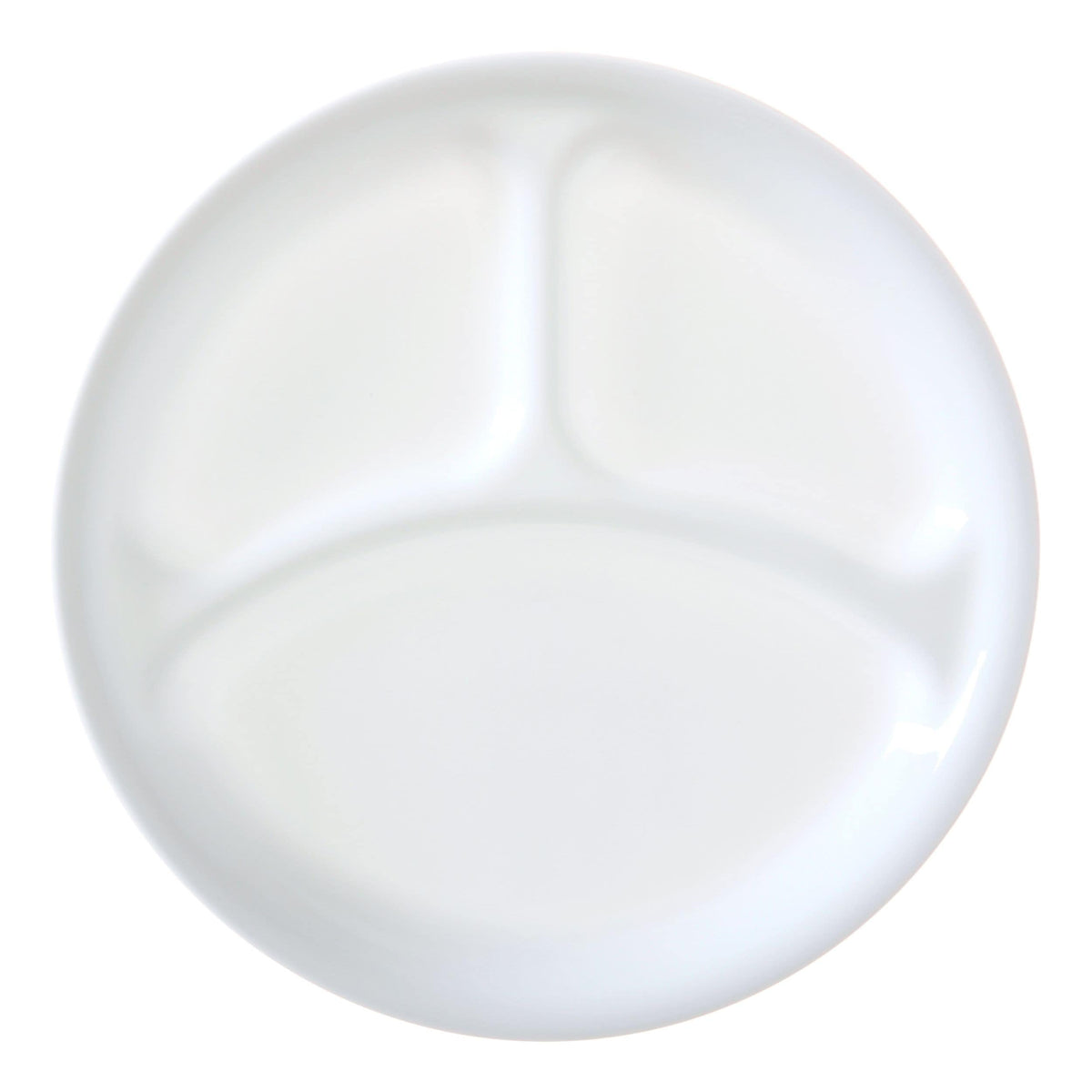 Glass Divided Dinner Plate, 10.25-in, White V7M1 - product image 1