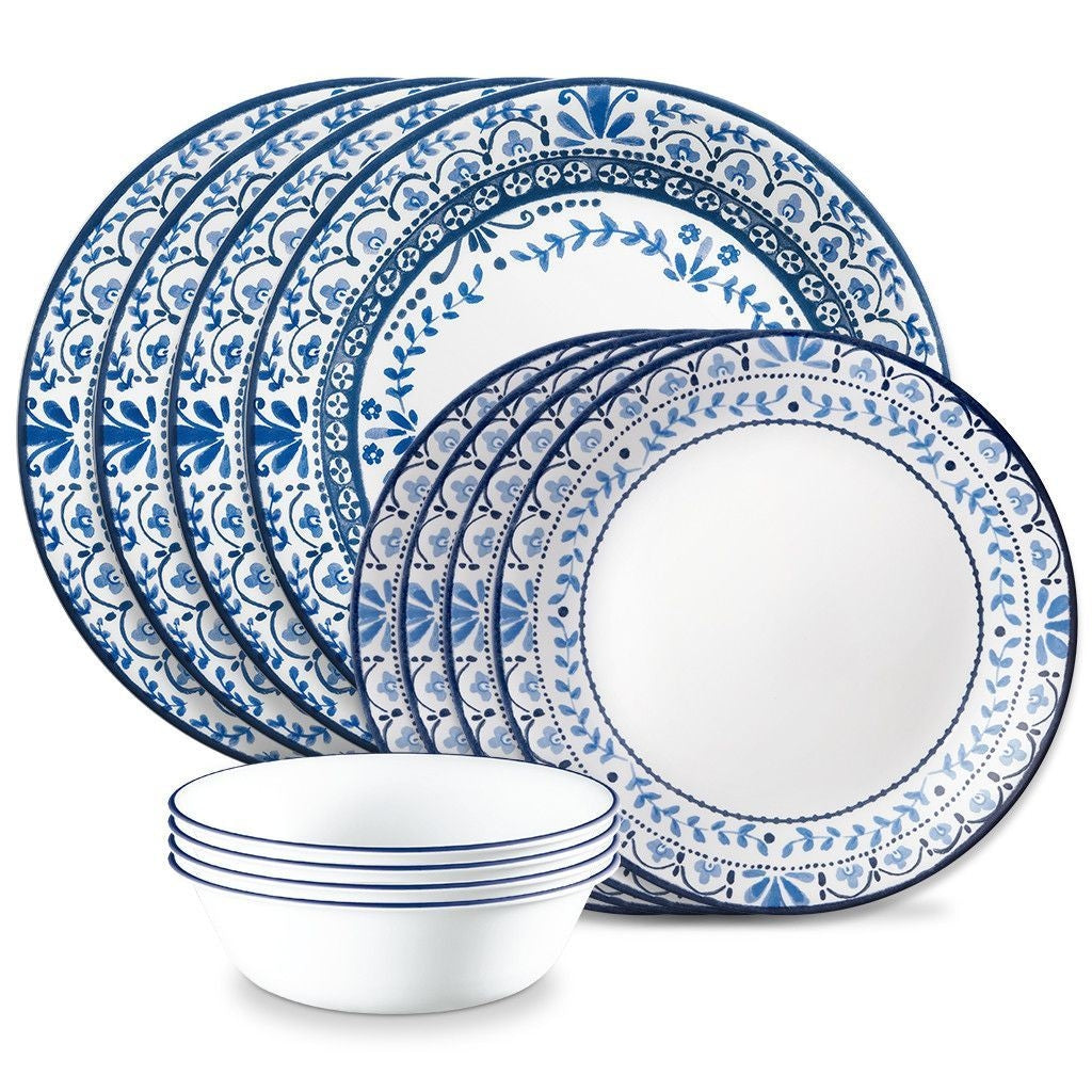 Portofino Glass Dinnerware Set, Serves 4, 12-pc, White L1N8 - product image 1